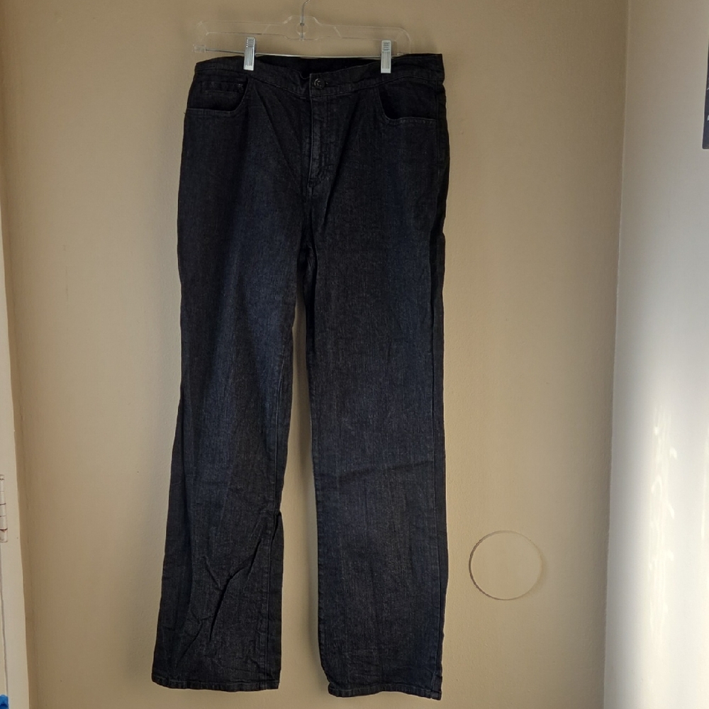 D & CO. Classic Black Wide Leg Jeans for Women